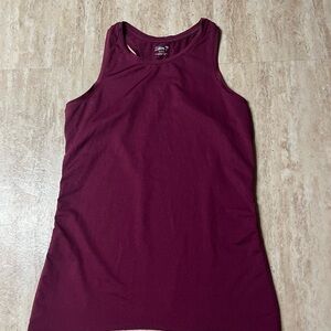 Maternity - burgundy racerback tank